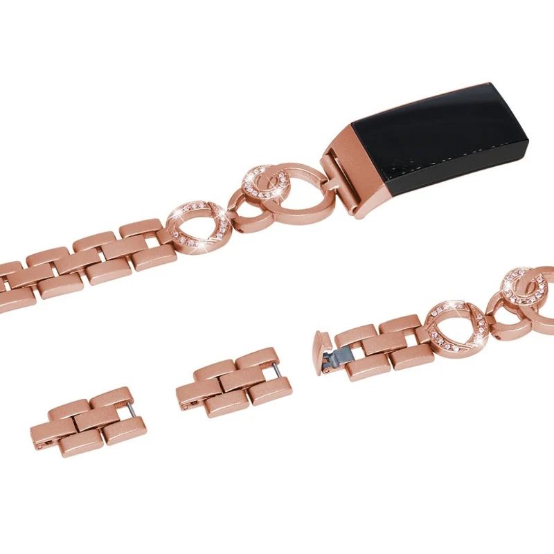 Auffallend nett Fitbit Charge 3 Metall und Strass armband