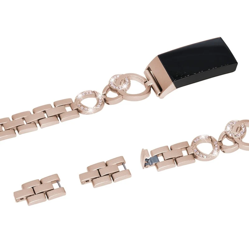 Auffallend nett Fitbit Charge 3 Metall und Strass armband
