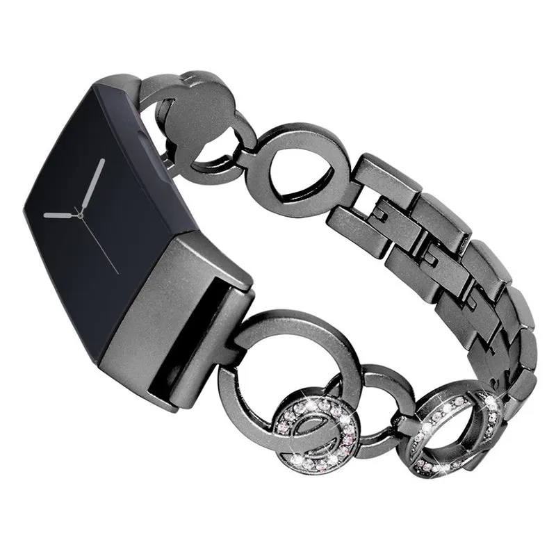 Auffallend nett Fitbit Charge 3 Metall und Strass armband