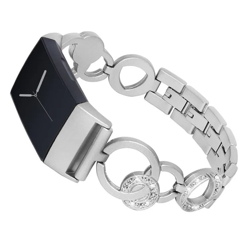 Auffallend nett Fitbit Charge 3 Metall und Strass armband
