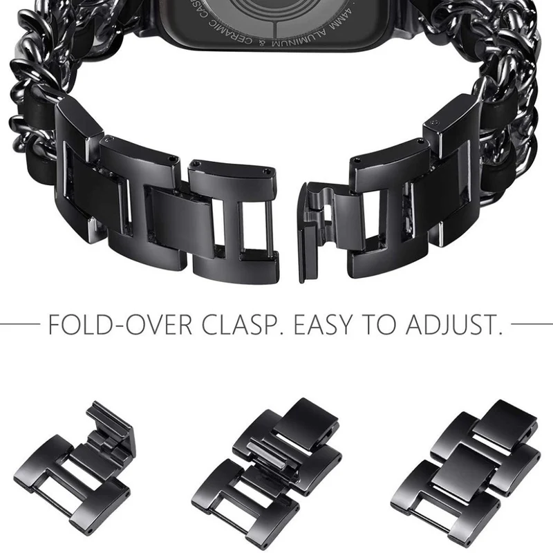 Super schön Universell Apple Metall und Kunstleder armband