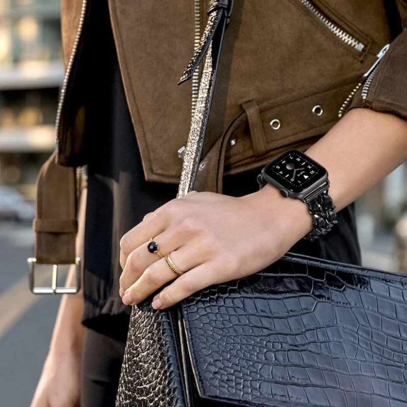 Super schön Universell Apple Metall und Kunstleder armband