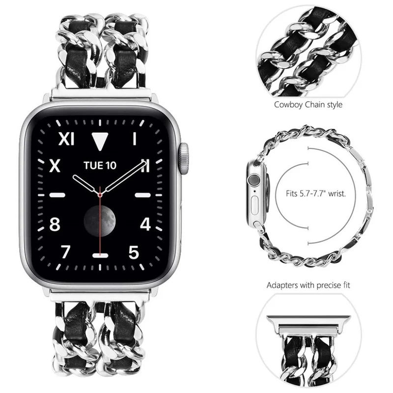 Super schön Universell Apple Metall und Kunstleder armband