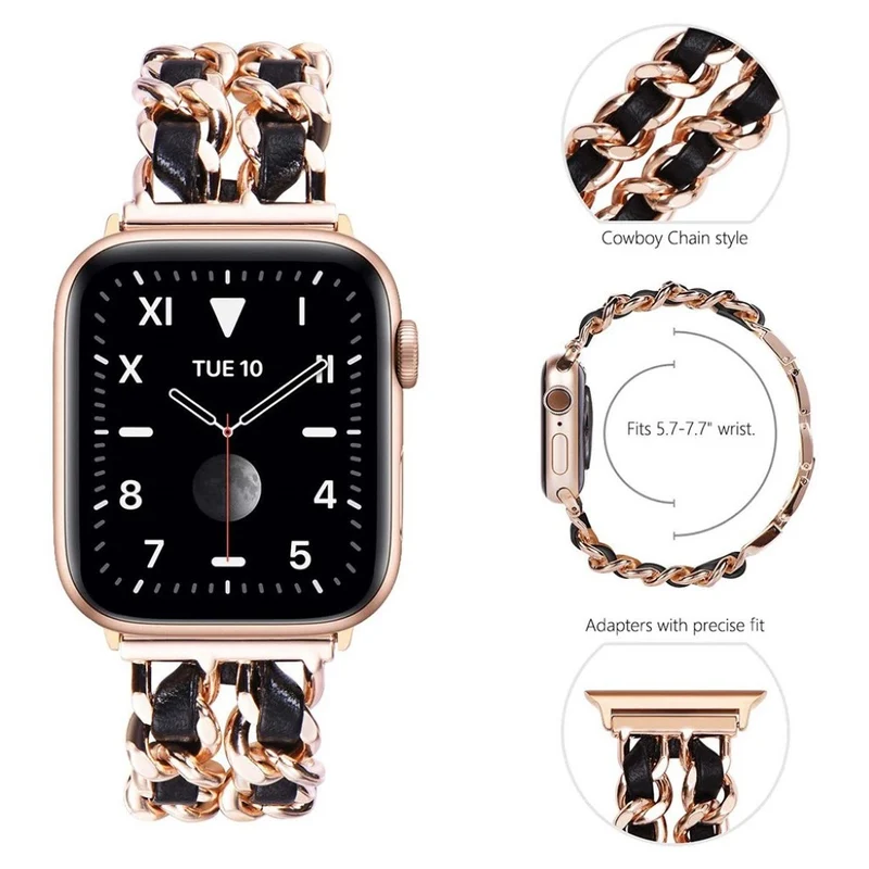 Super schön Universell Apple Metall und Kunstleder armband