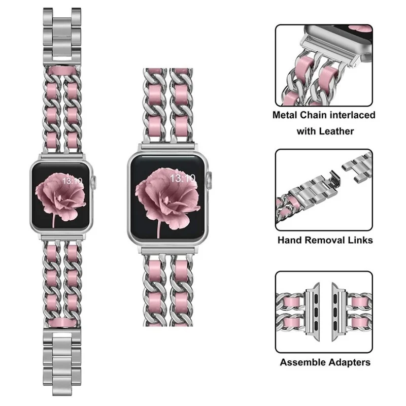 Super schön Universell Apple Metall und Kunstleder armband