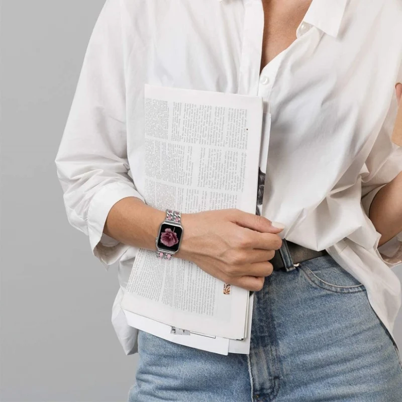 Super schön Universell Apple Metall und Kunstleder armband