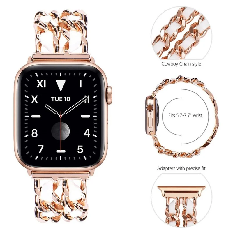 Super schön Universell Apple Metall und Kunstleder armband
