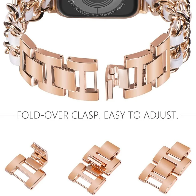 Super schön Universell Apple Metall und Kunstleder armband