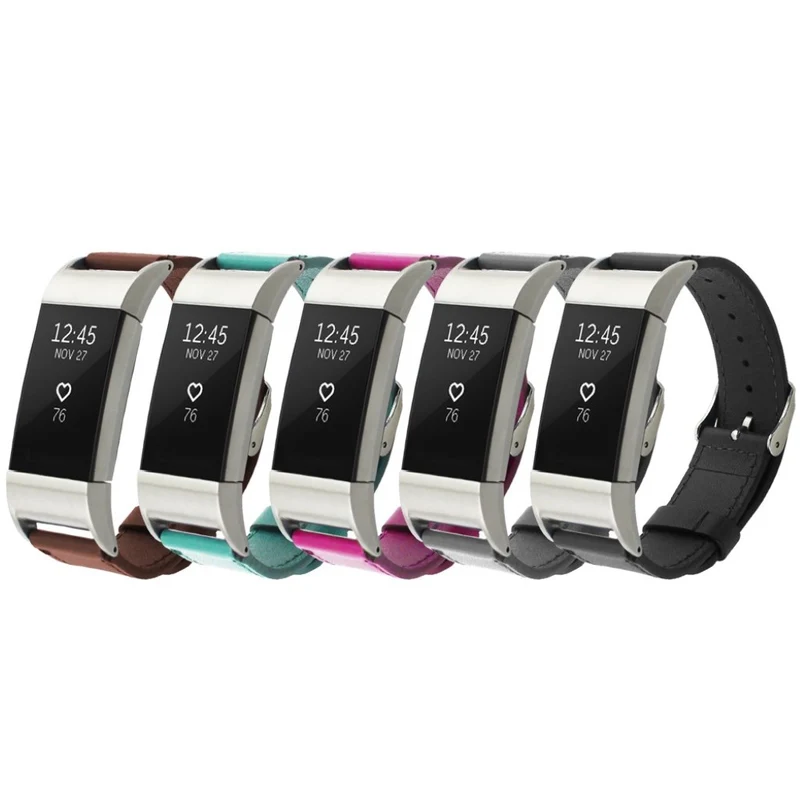 Elegant Fitbit Charge 2 Echtes Leder armband
