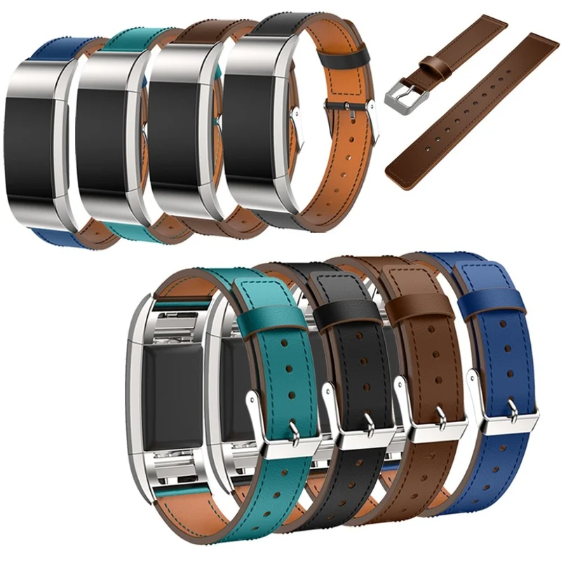 Brillant Fitbit Charge 2 Echtes Leder armband