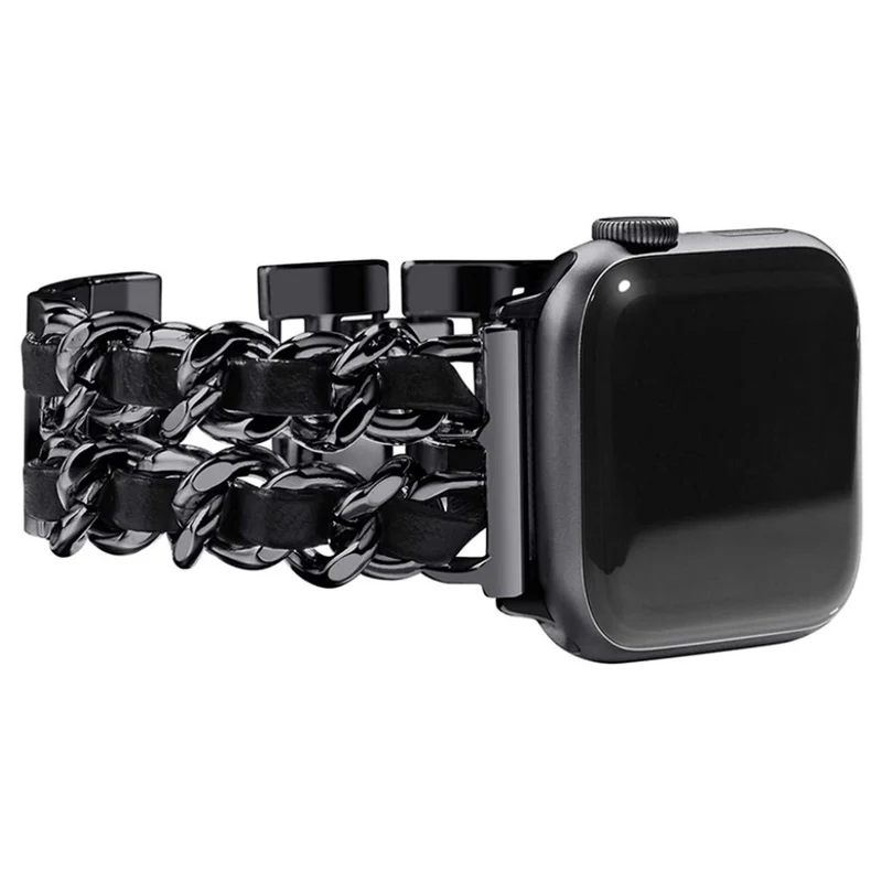 Sehr cool Universell Apple Metall und Kunstleder armband