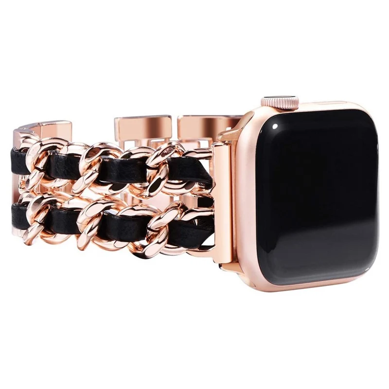 Sehr cool Universell Apple Metall und Kunstleder armband