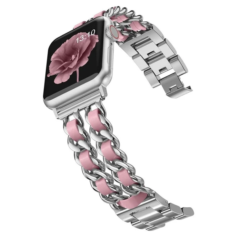 Sehr cool Universell Apple Metall und Kunstleder armband