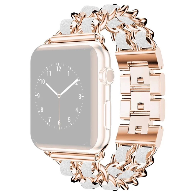 Sehr cool Universell Apple Metall und Kunstleder armband