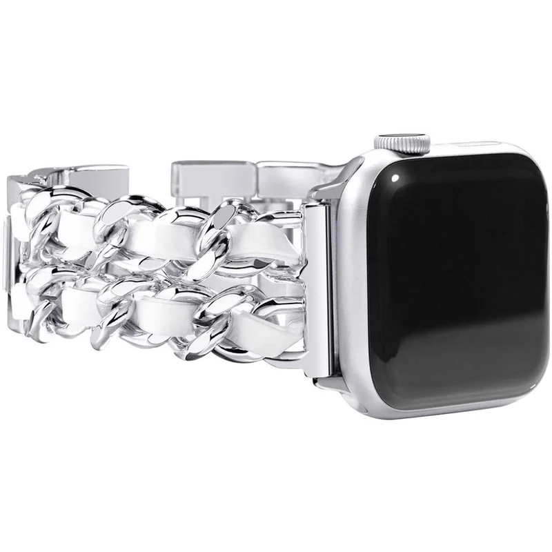 Sehr cool Universell Apple Metall und Kunstleder armband