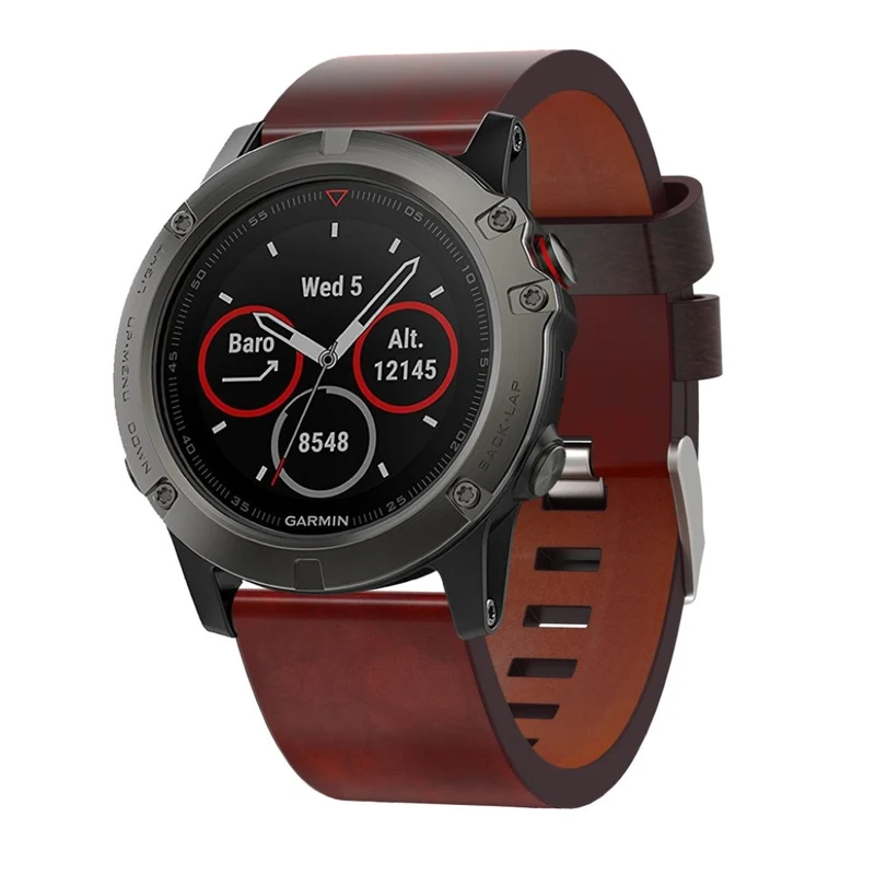 Garmin Fenix 5X / Garmin Tactix Charlie Kunstleder armband
