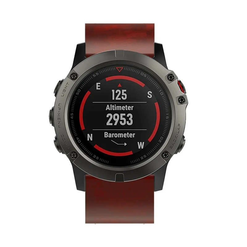 Garmin Fenix 5X / Garmin Tactix Charlie Kunstleder armband