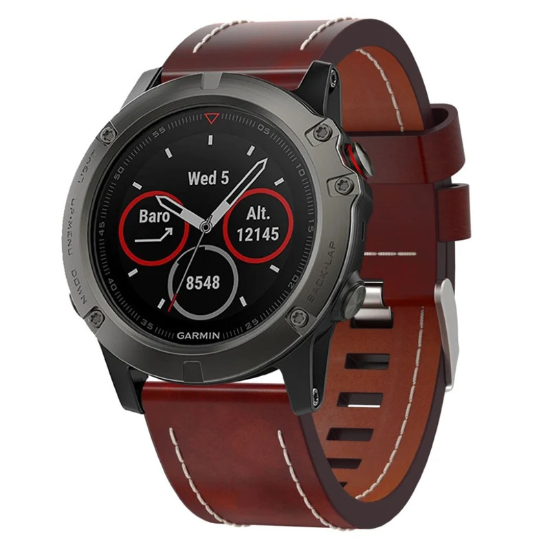 Garmin Fenix 5X / Garmin Tactix Charlie Kunstleder armband