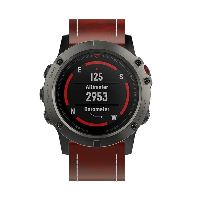 Garmin Fenix 5X / Garmin Tactix Charlie Kunstleder armband