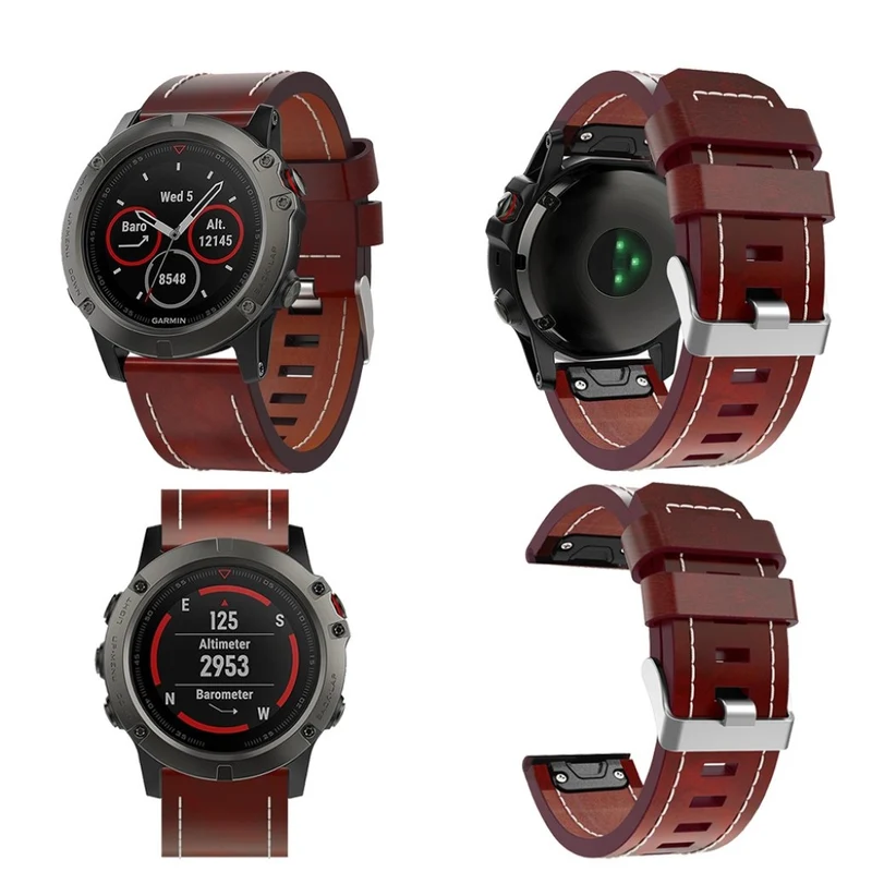 Garmin Fenix 5X / Garmin Tactix Charlie Kunstleder armband