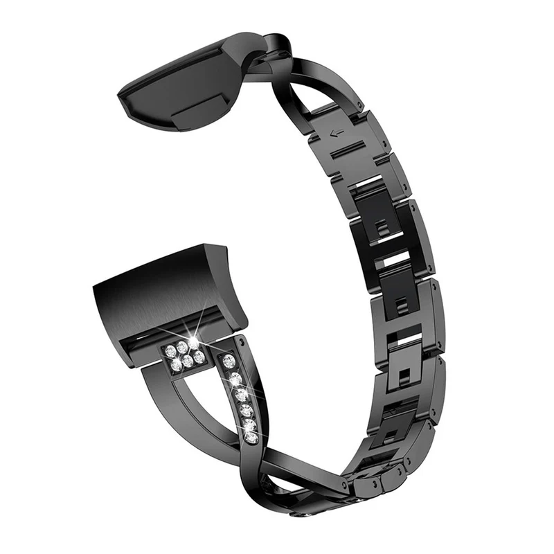 Sehr schön Fitbit Charge 3 Metall und Strass armband