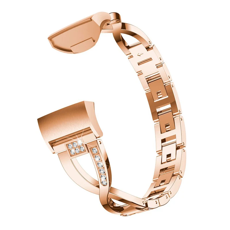 Sehr schön Fitbit Charge 3 Metall und Strass armband