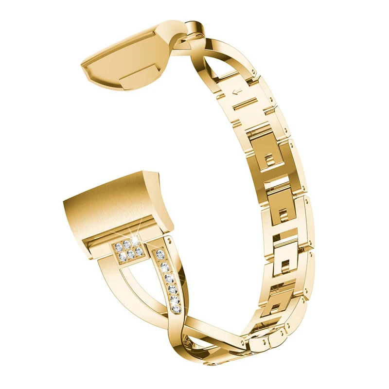 Sehr schön Fitbit Charge 3 Metall und Strass armband