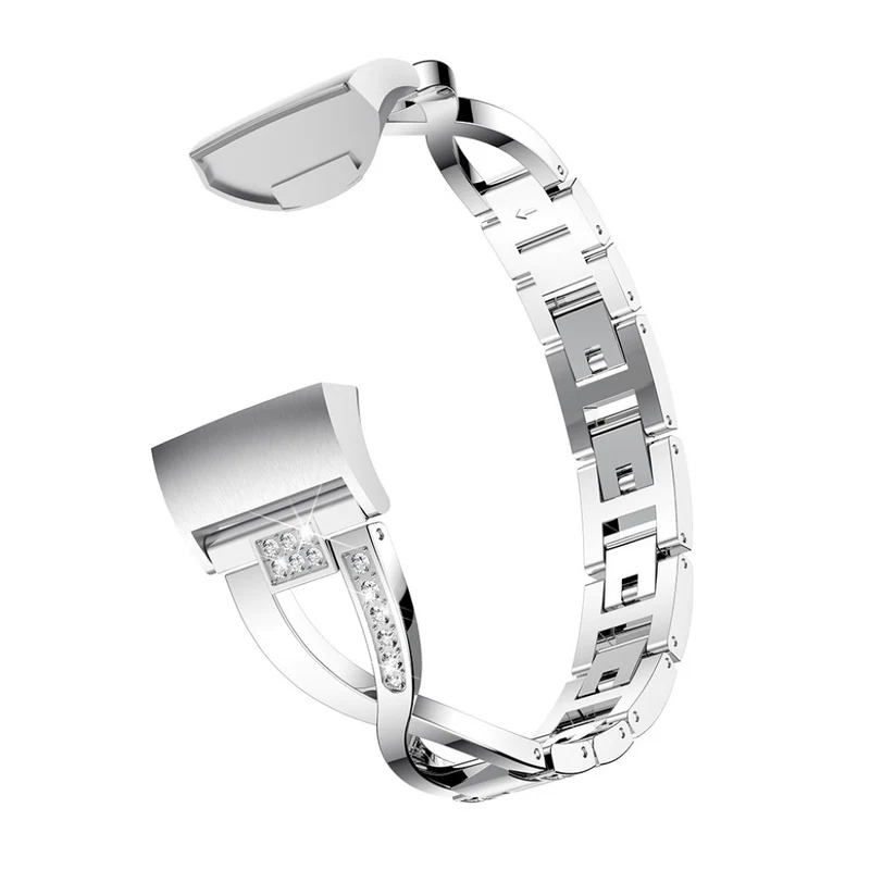 Sehr schön Fitbit Charge 3 Metall und Strass armband