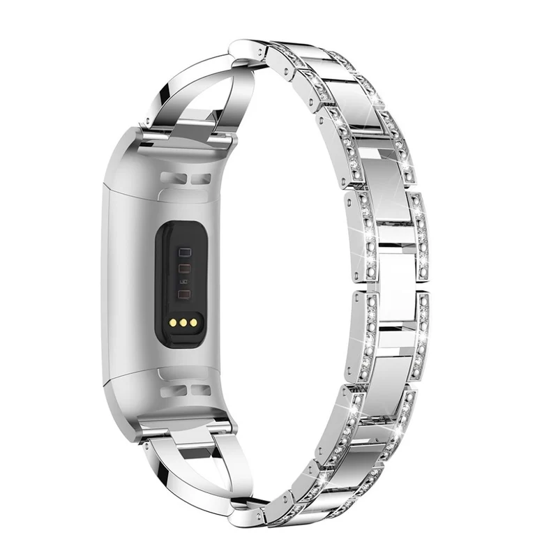 Sehr schön Fitbit Charge 3 Metall und Strass armband