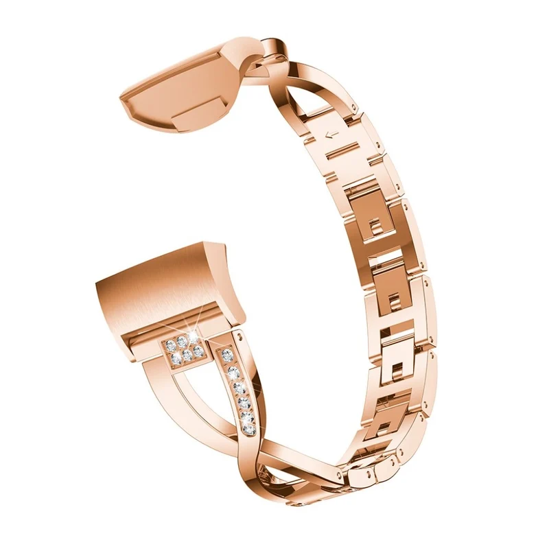 Sehr schön Fitbit Charge 3 Metall und Strass armband
