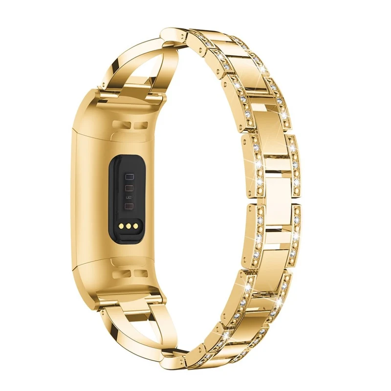 Sehr schön Fitbit Charge 3 Metall und Strass armband