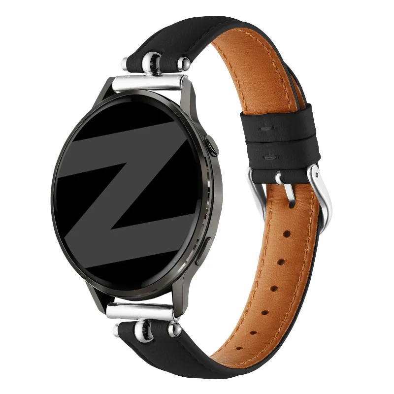Bandz Gard Pro Health Smartwatch 3 - 41mm Lederarmband 'Bullet' (Schwarz)
