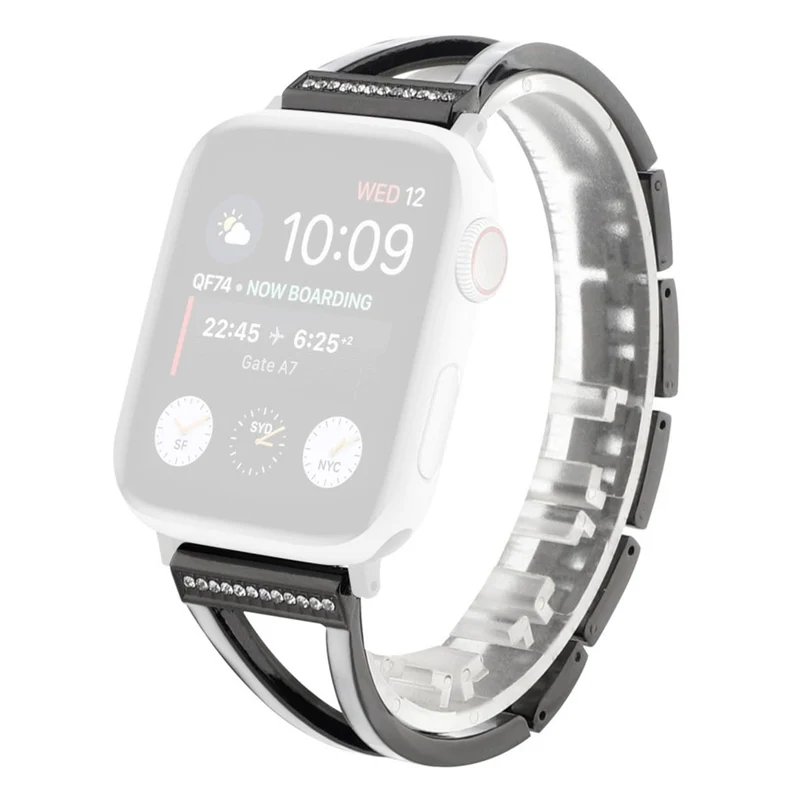 Apple Watch Series 6 44mm / Apple Watch Series 5 44mm Metall und Strass armband