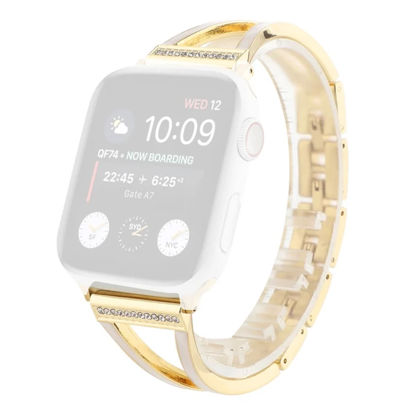 Apple Watch Series 6 44mm / Apple Watch Series 5 44mm Metall und Strass armband