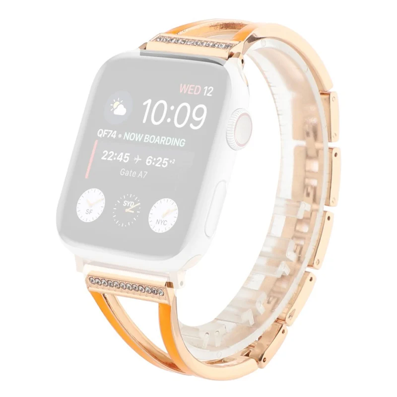 Apple Watch Series 6 44mm / Apple Watch Series 5 44mm Metall und Strass armband