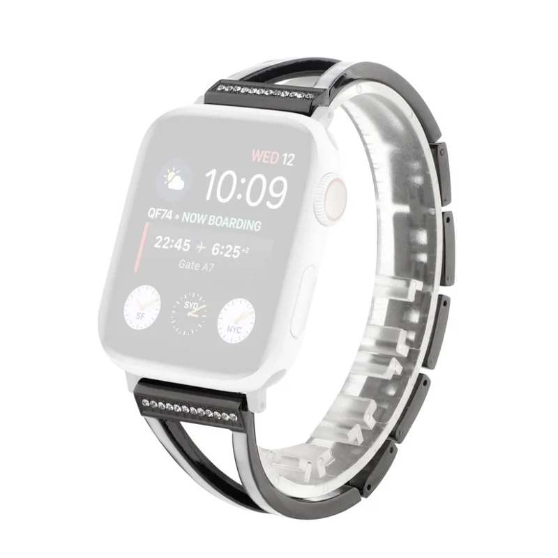 Apple Watch Series 6 44mm / Apple Watch Series 5 44mm Metall und Strass armband