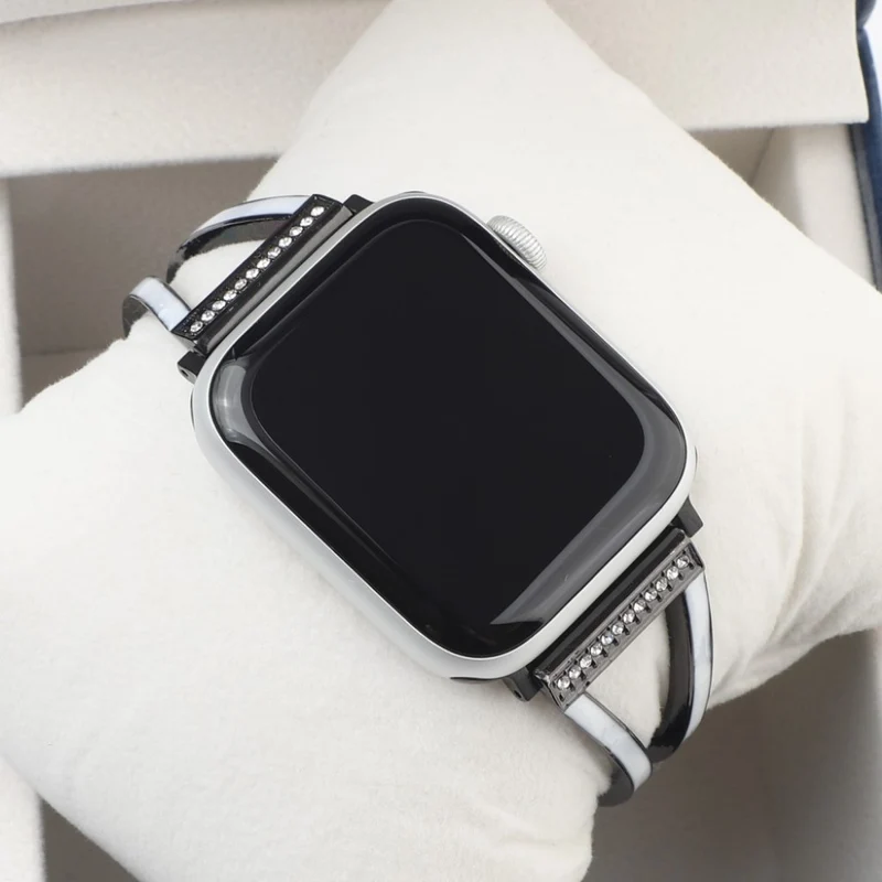 Apple Watch Series 6 44mm / Apple Watch Series 5 44mm Metall und Strass armband