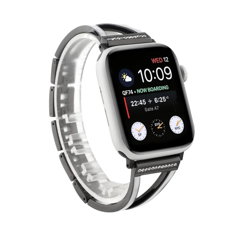 Apple Watch Series 6 44mm / Apple Watch Series 5 44mm Metall und Strass armband