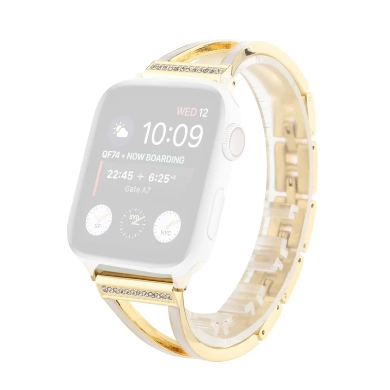 Apple Watch Series 6 44mm / Apple Watch Series 5 44mm Metall und Strass armband