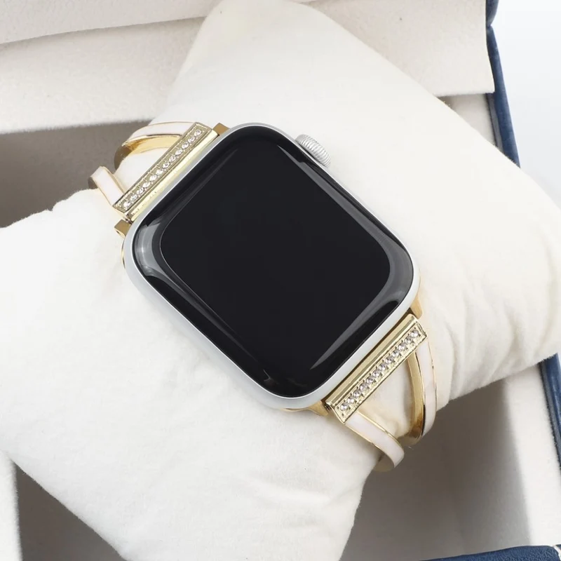 Apple Watch Series 6 44mm / Apple Watch Series 5 44mm Metall und Strass armband