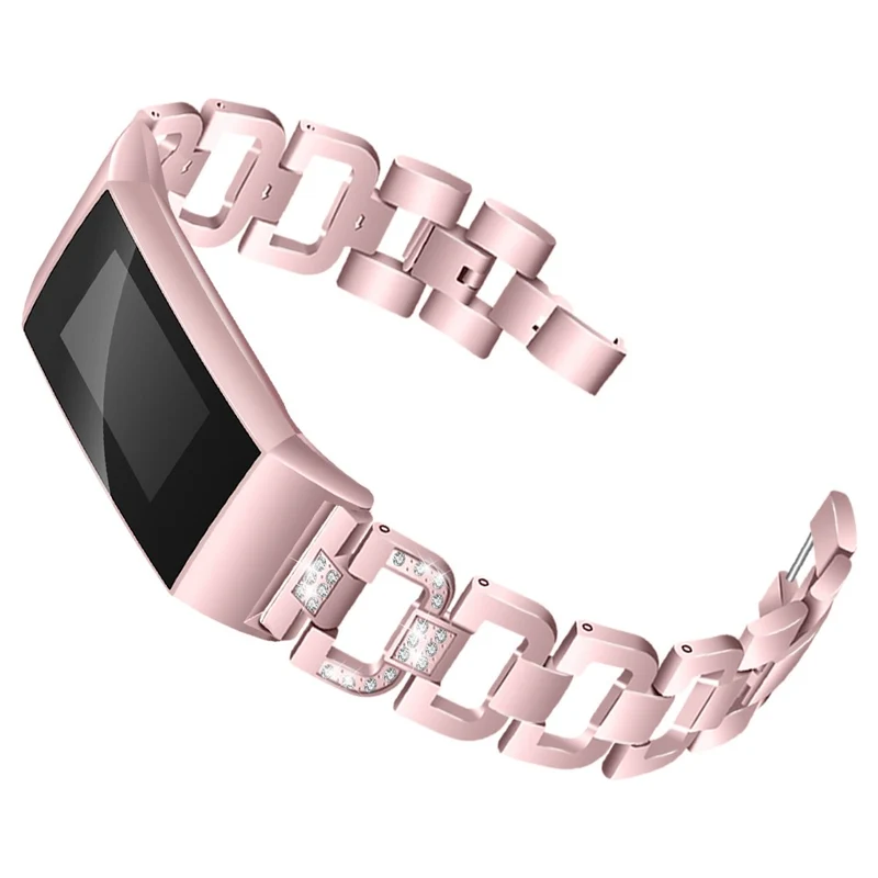 Auffallend schön Fitbit Charge 3 Metall und Strass armband