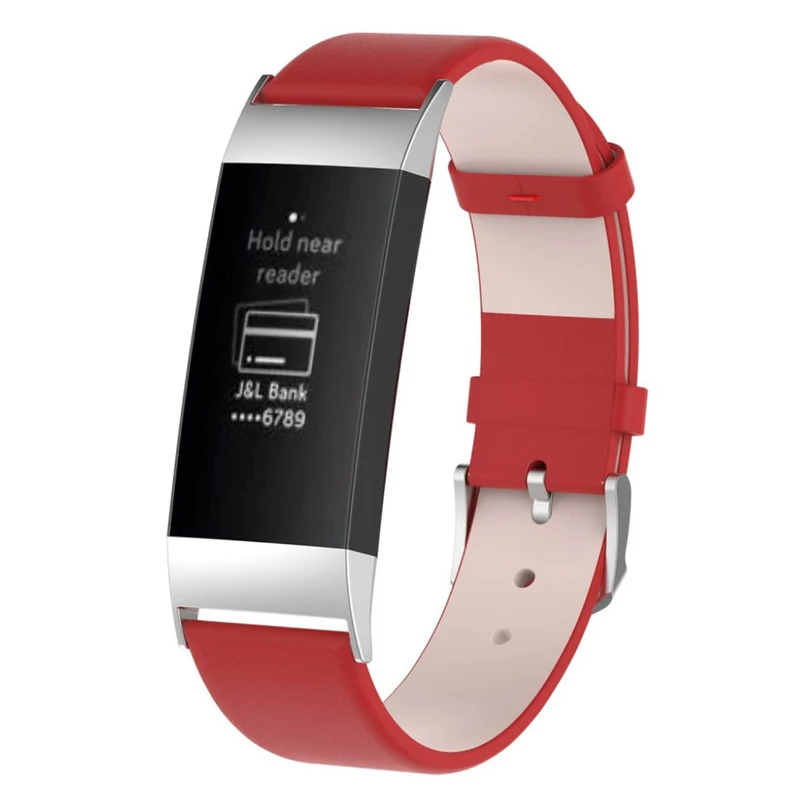 Auffallend stilvoll Fitbit Charge 3 Echtes Leder armband