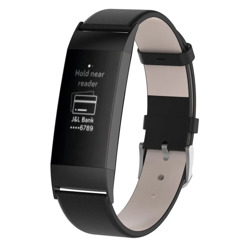 Auffallend stilvoll Fitbit Charge 3 Echtes Leder armband