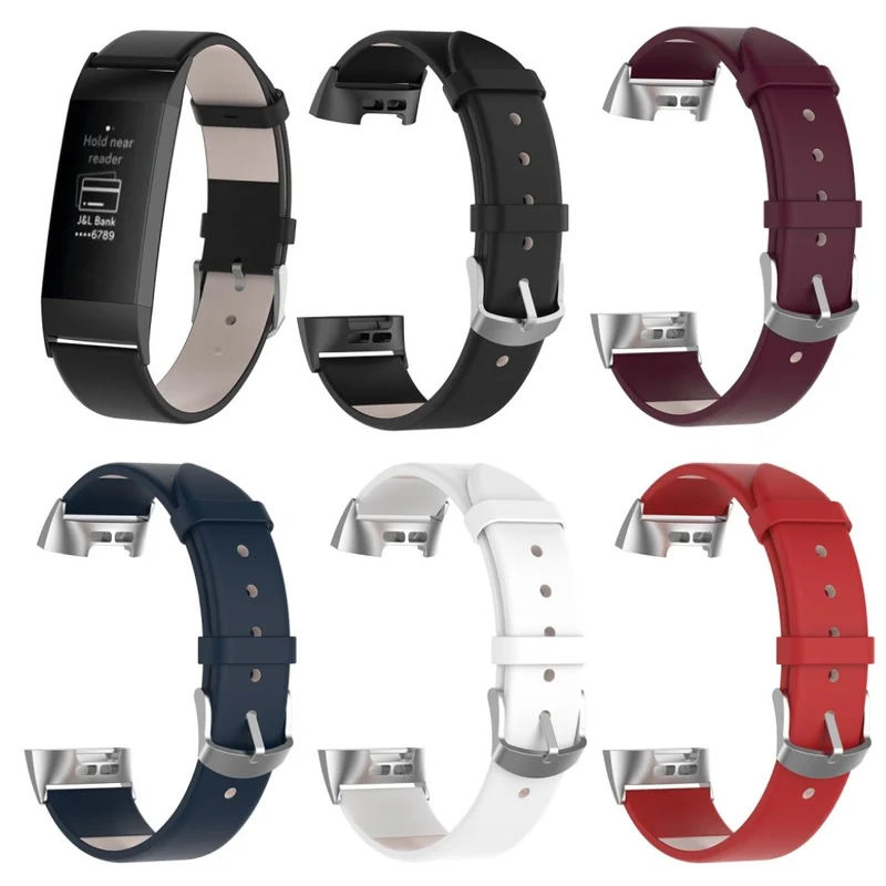 Auffallend stilvoll Fitbit Charge 3 Echtes Leder armband