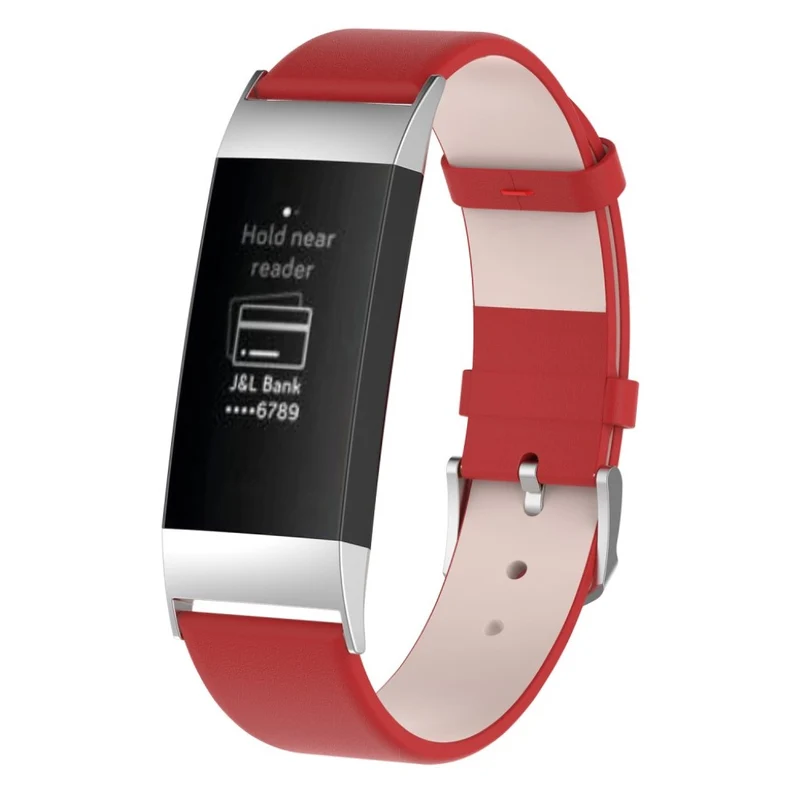 Auffallend stilvoll Fitbit Charge 3 Echtes Leder armband