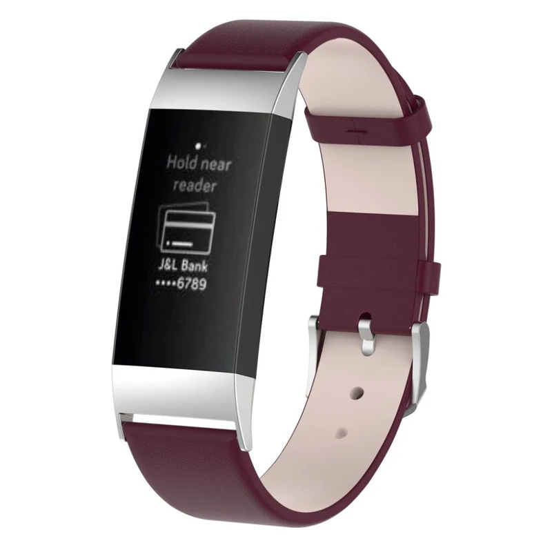 Auffallend stilvoll Fitbit Charge 3 Echtes Leder armband