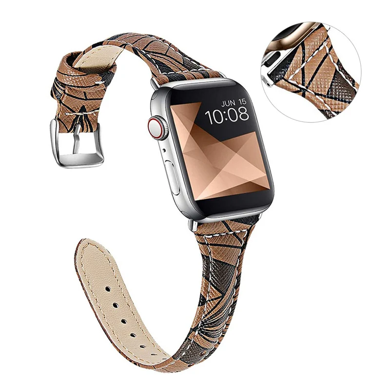 Absolut langlebig Universell Apple Echtes Leder armband