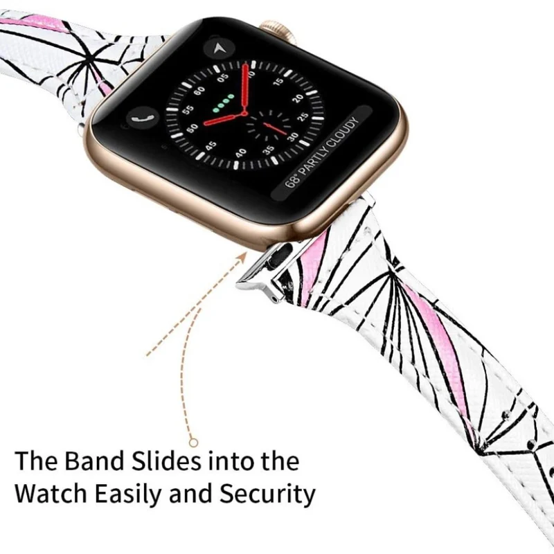 Absolut langlebig Universell Apple Echtes Leder armband