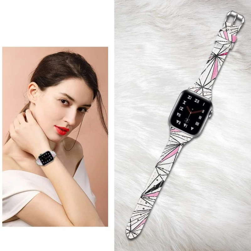 Absolut langlebig Universell Apple Echtes Leder armband