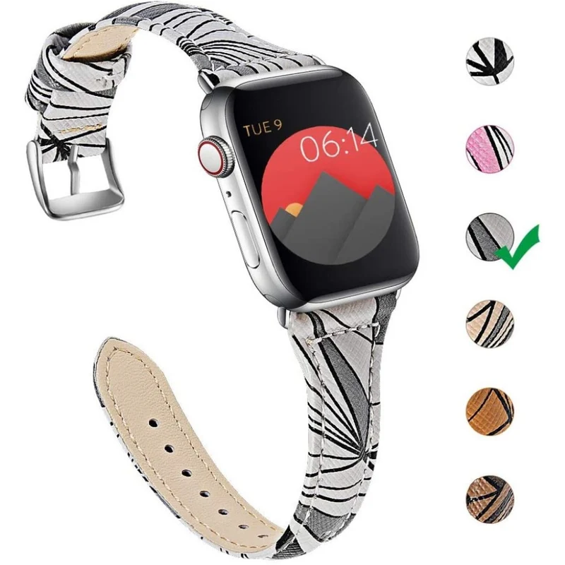 Absolut langlebig Universell Apple Echtes Leder armband